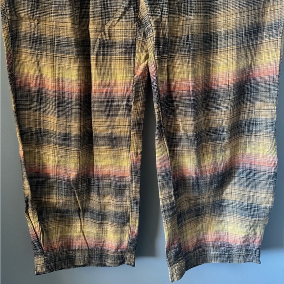 Free People Birch Plaid Pant Women's Size 6 Boho Relaxed Fit - Picture 5 of 11